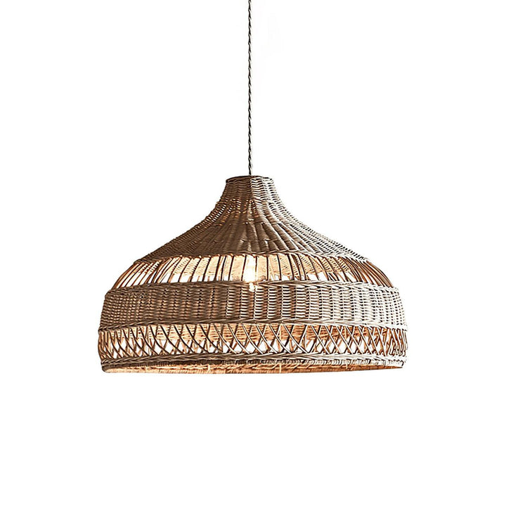 Artisanal Rattan Dome Pendant Lamp - Vakkerlight