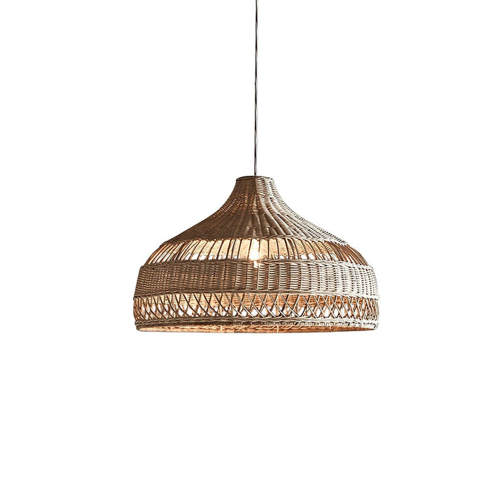 Artisanal Rattan Dome Pendant Lamp - Vakkerlight