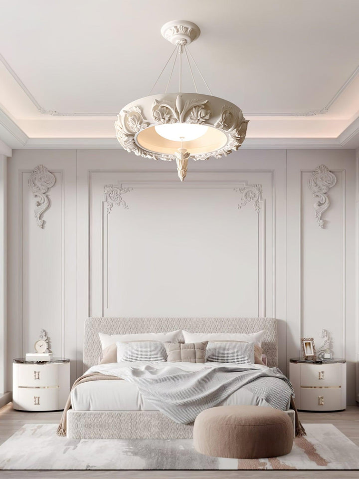 Artistic Carved Plaster Chandelier - Vakkerlight