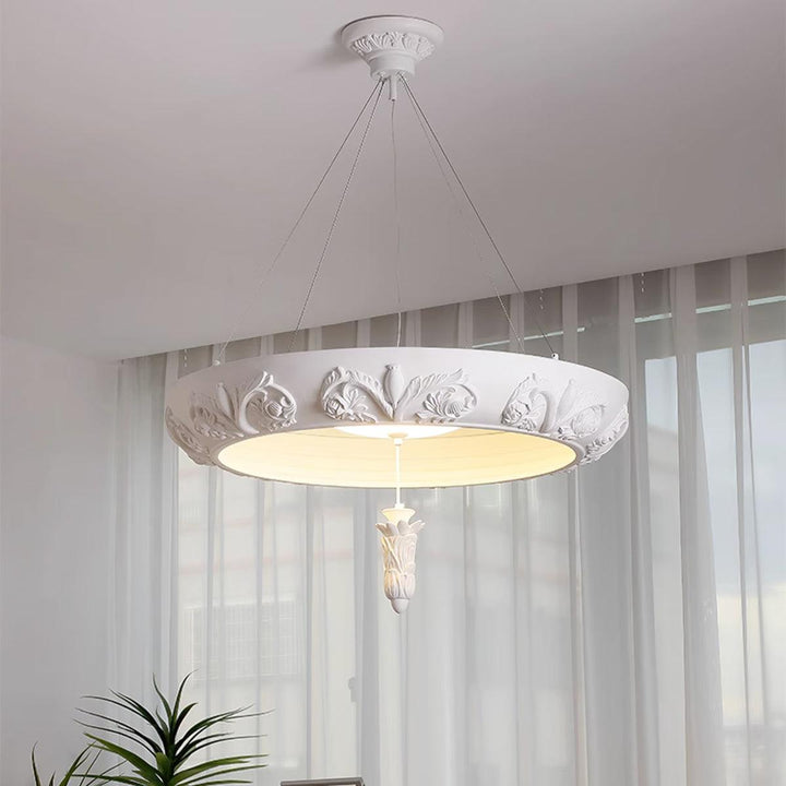 Artistic Carved Plaster Chandelier - Vakkerlight