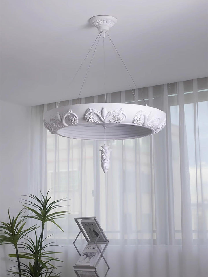 Artistic Carved Plaster Chandelier - Vakkerlight