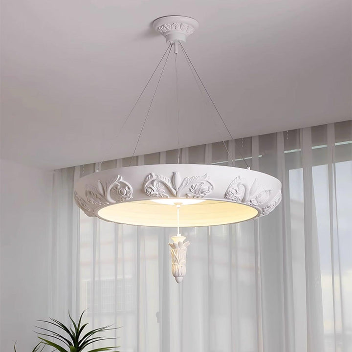 Artistic Carved Plaster Chandelier - Vakkerlight