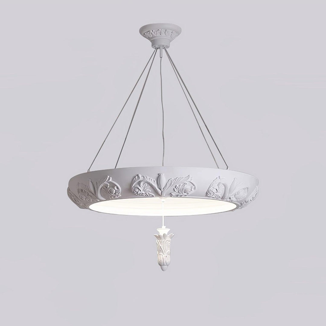 Artistic Carved Plaster Chandelier - Vakkerlight