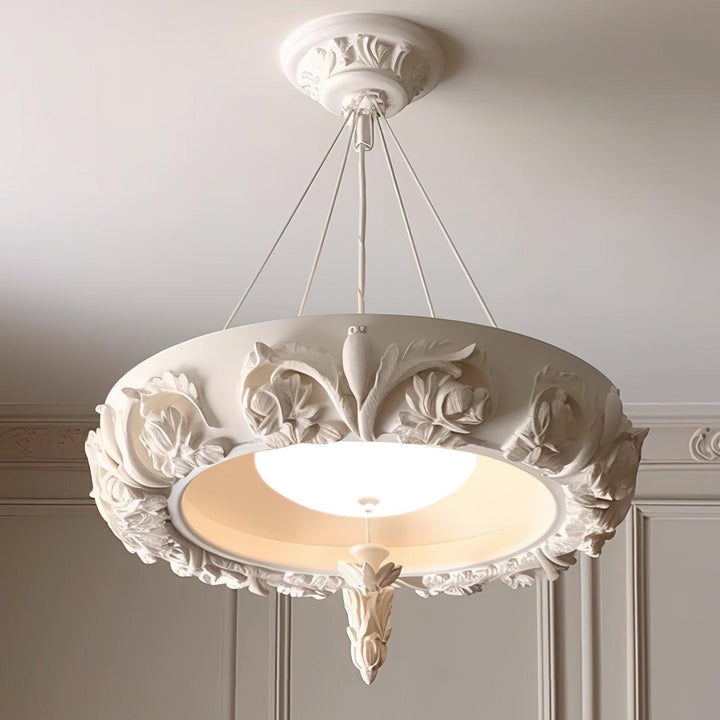 Artistic Carved Plaster Chandelier - Vakkerlight