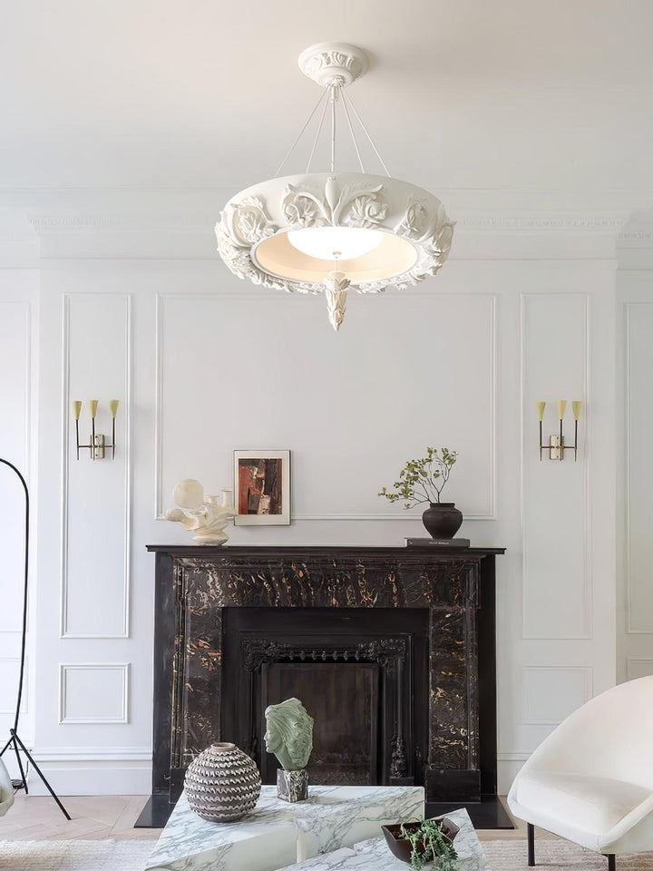 Artistic Carved Plaster Chandelier - Vakkerlight