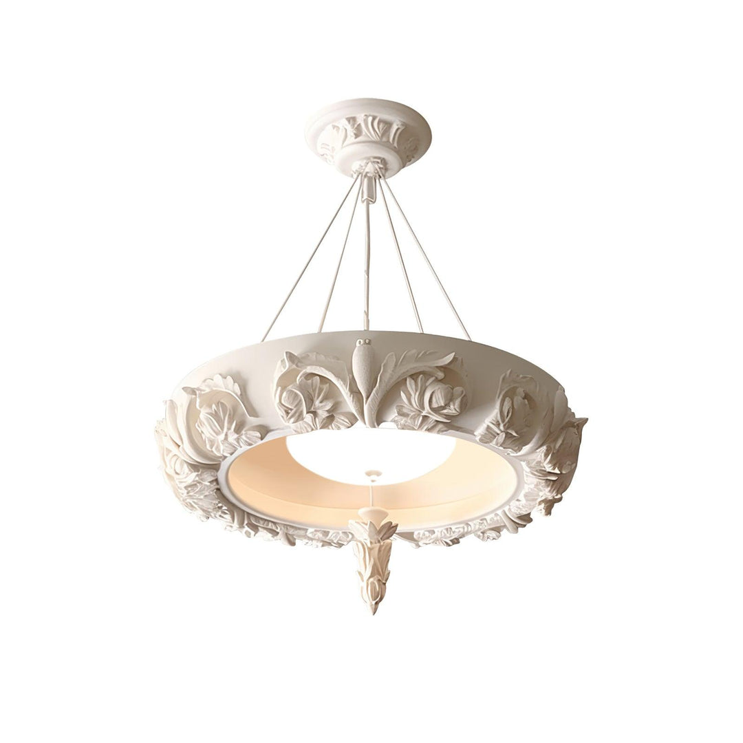 Artistic Carved Plaster Chandelier - Vakkerlight