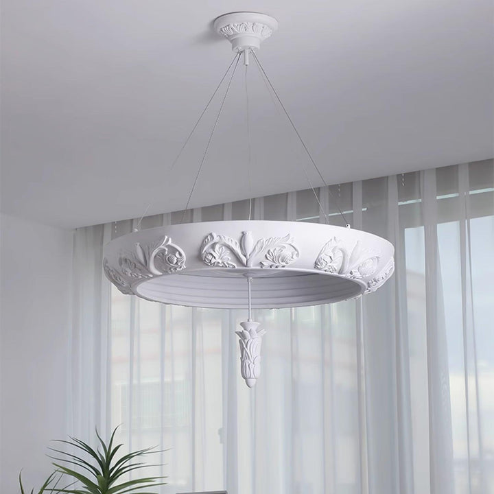 Artistic Carved Plaster Chandelier - Vakkerlight