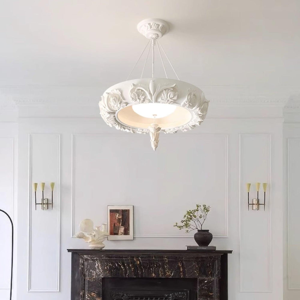 Artistic Carved Plaster Chandelier - Vakkerlight