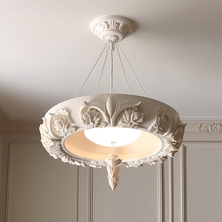 Artistic Carved Plaster Chandelier - Vakkerlight