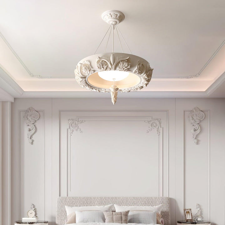 Artistic Carved Plaster Chandelier - Vakkerlight