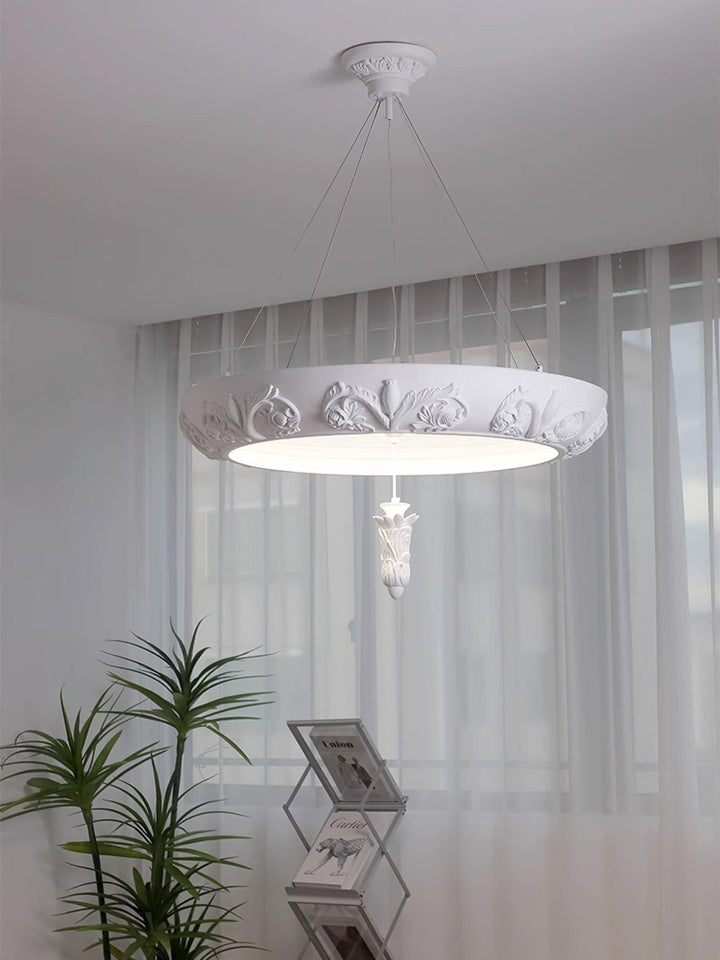 Artistic Carved Plaster Chandelier - Vakkerlight