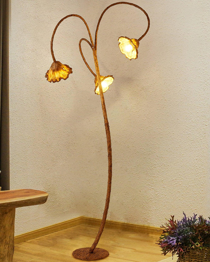 Artistic Lotus Leaf Floor Lamp - Vakkerlight