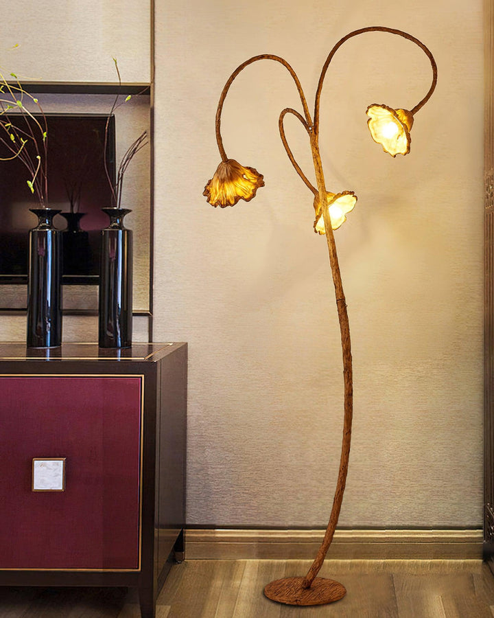 Artistic Lotus Leaf Floor Lamp - Vakkerlight