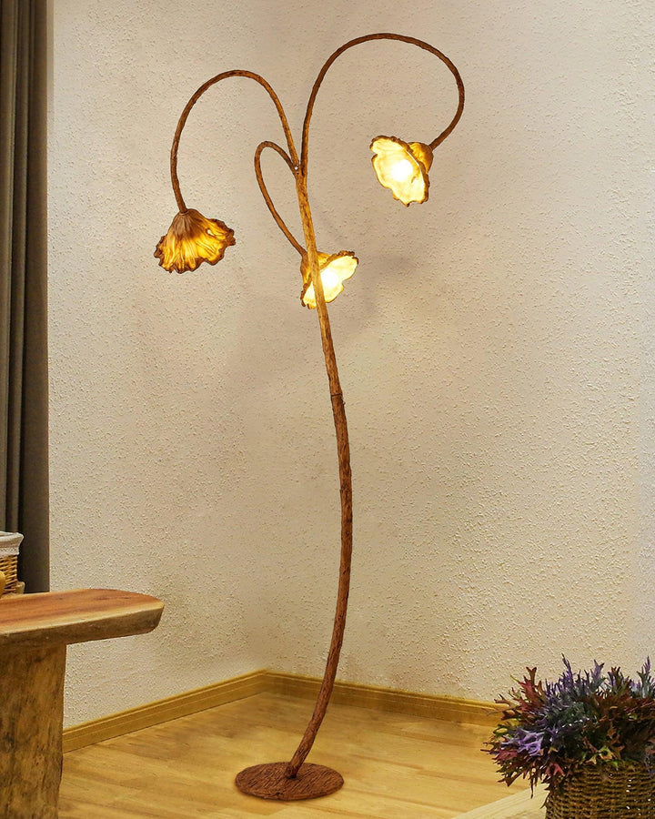 Artistic Lotus Leaf Floor Lamp - Vakkerlight