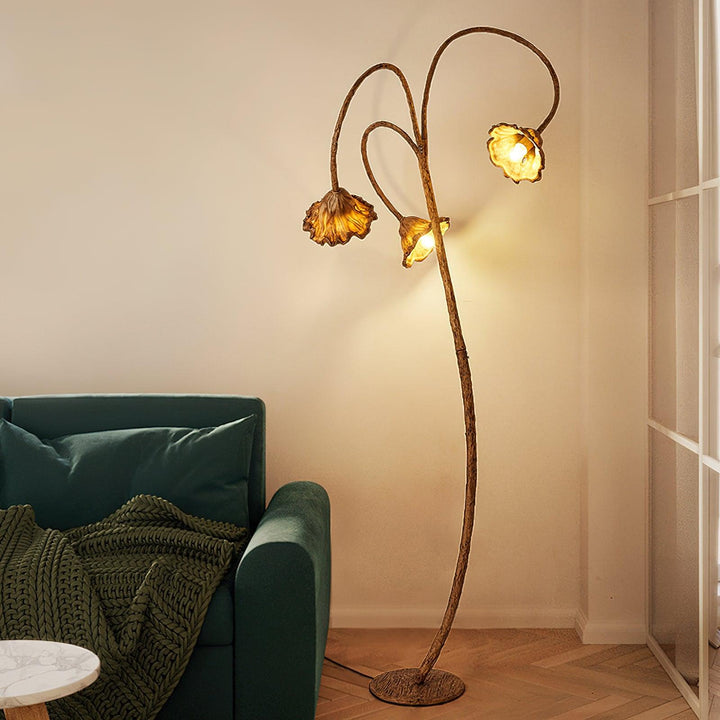 Artistic Lotus Leaf Floor Lamp - Vakkerlight