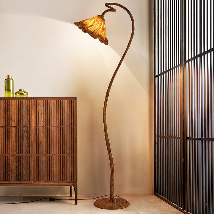 Artistic Lotus Leaf Floor Lamp - Vakkerlight