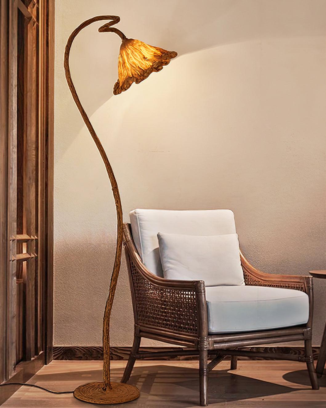 Artistic Lotus Leaf Floor Lamp - Vakkerlight