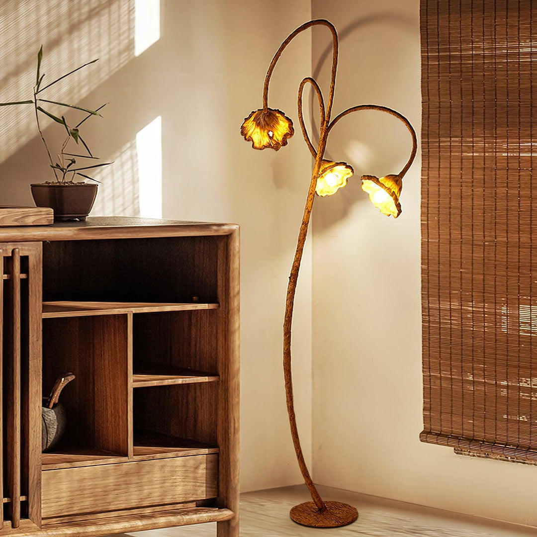 Artistic Lotus Leaf Floor Lamp - Vakkerlight