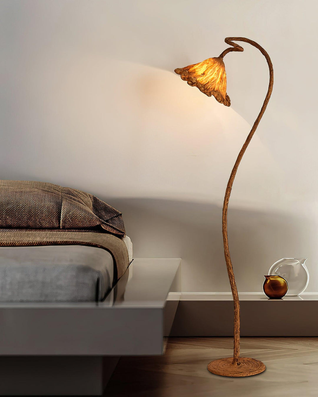 Artistic Lotus Leaf Floor Lamp - Vakkerlight