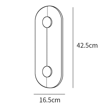 Artistic Alabaster Wall Lamp — Dimension drawings 2