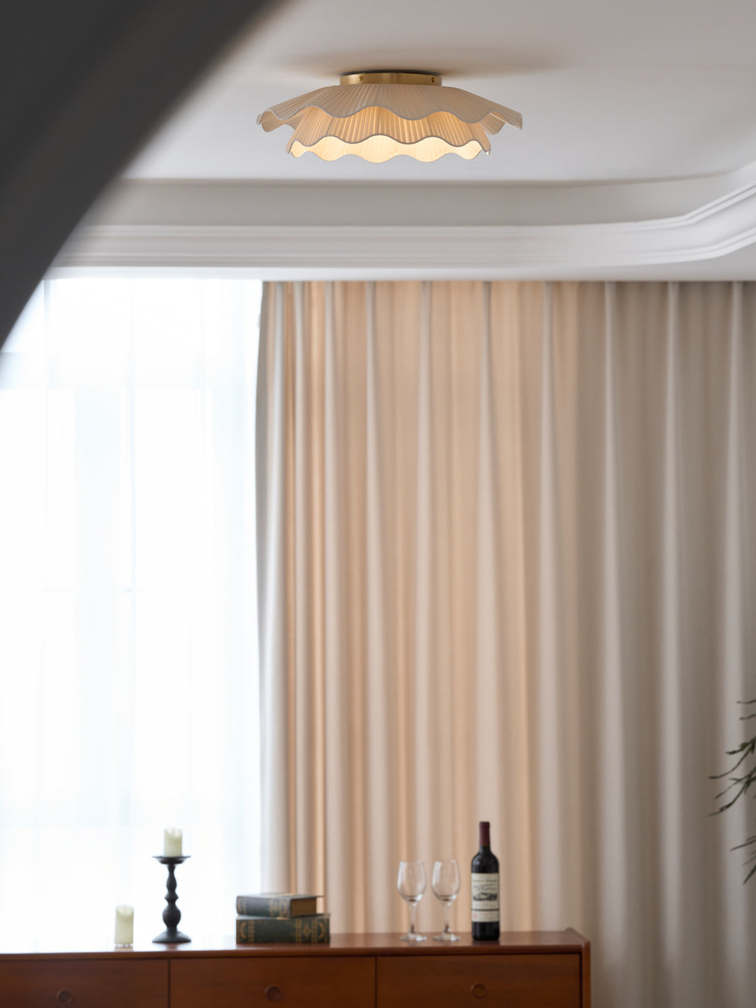 Arwen Fabric Wave Ceiling Lamp - Vakkerlight
