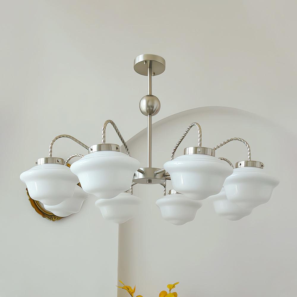 Ashford Tiered Opal Glass Chandelier – detail 9