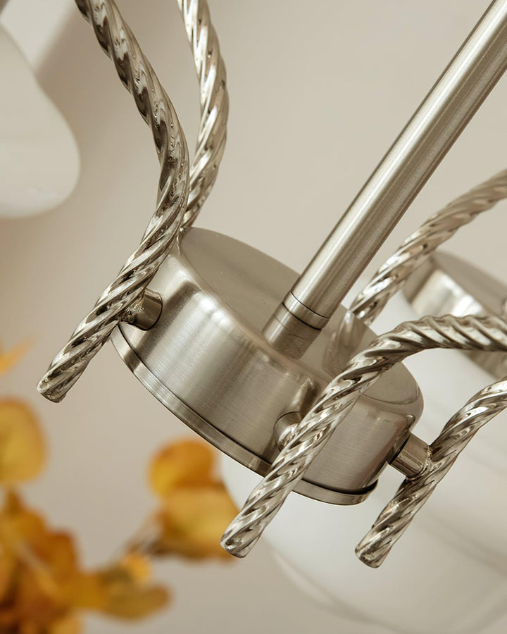Ashford Tiered Opal Glass Chandelier – detail 11