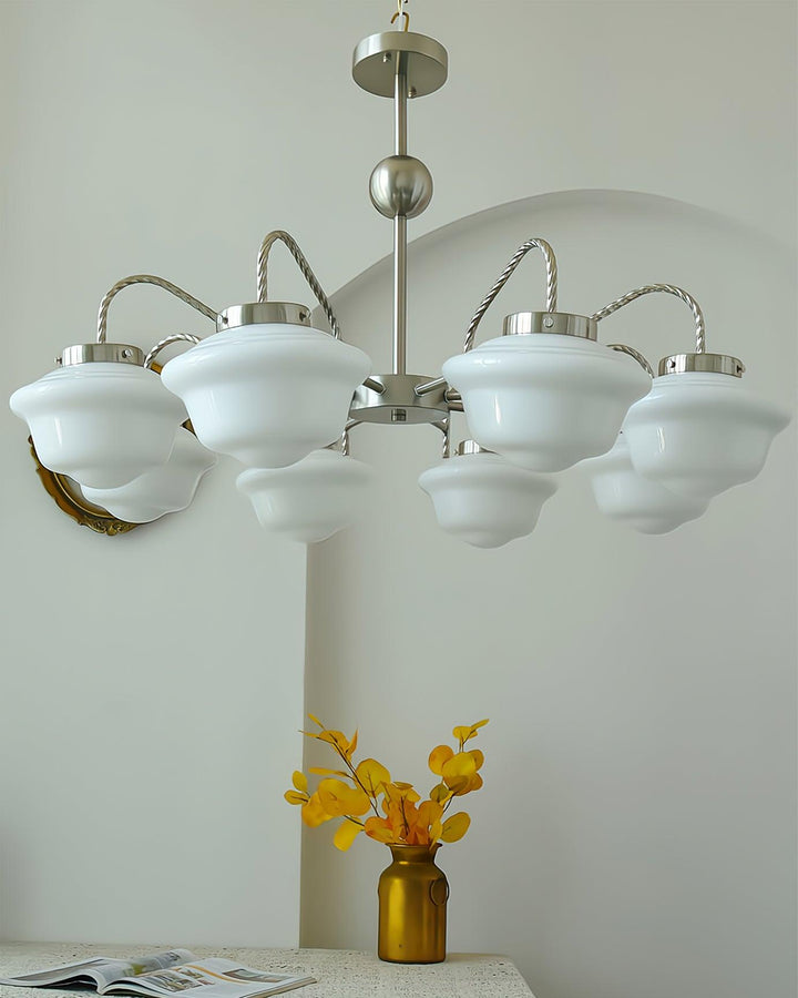 Ashford Tiered Opal Glass Chandelier – detail 14