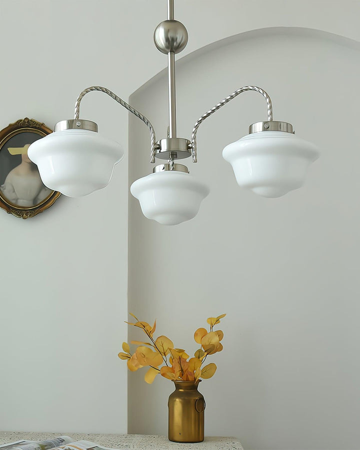 Ashford Tiered Opal Glass Chandelier – detail 17