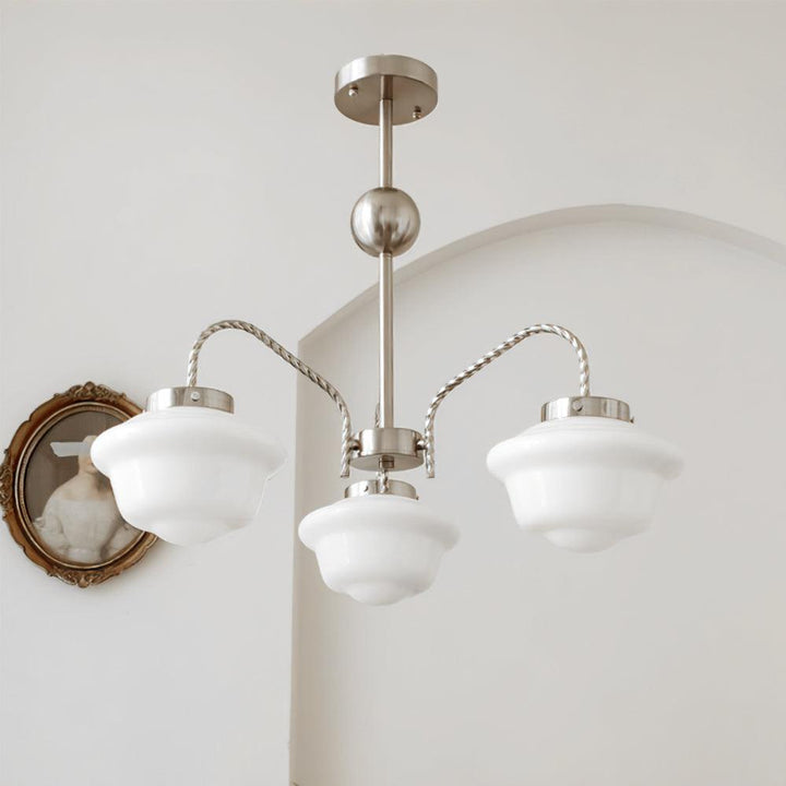 Ashford Tiered Opal Glass Chandelier – detail 19