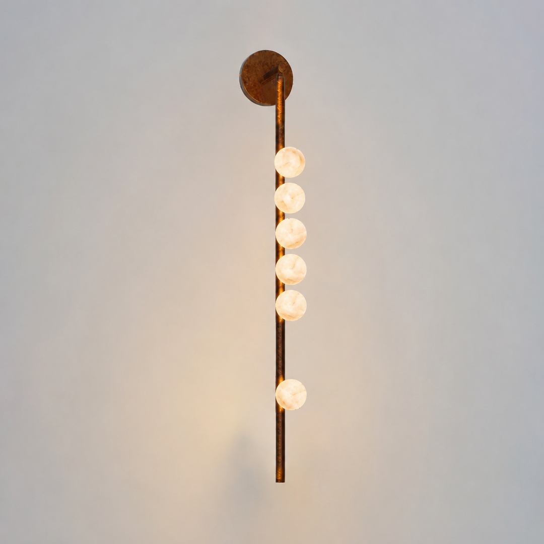 Asteria Alabaster Multi-Globe Wall Sconce