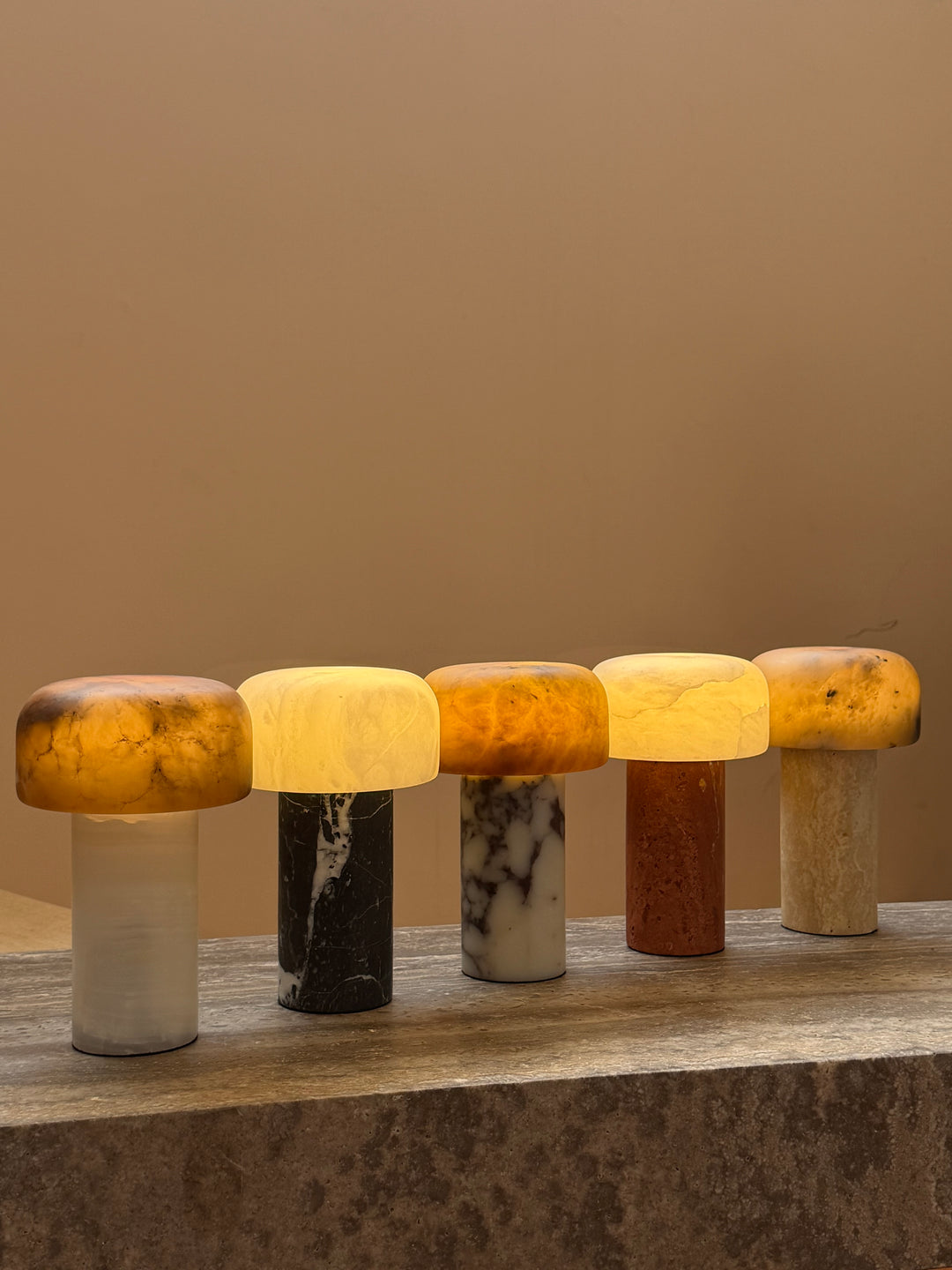 Asteria Natural Stone Rechargeable Table Lamp