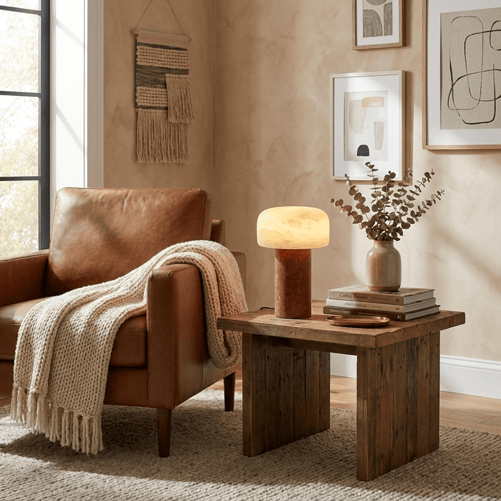 Asteria Natural Stone Rechargeable Table Lamp - Vakkerlight