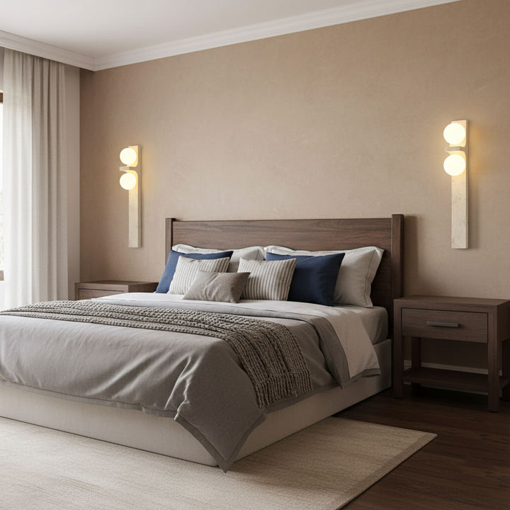 Asymmetrical Travertine Wall Sconce - Vakkerlight