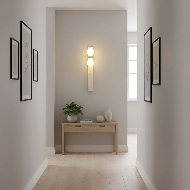 Asymmetrical Travertine Wall Sconce - Vakkerlight