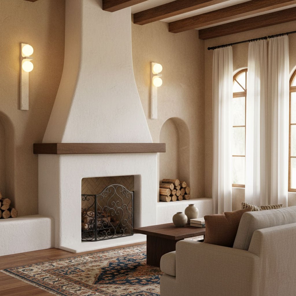 Asymmetrical Travertine Wall Sconce - Vakkerlight