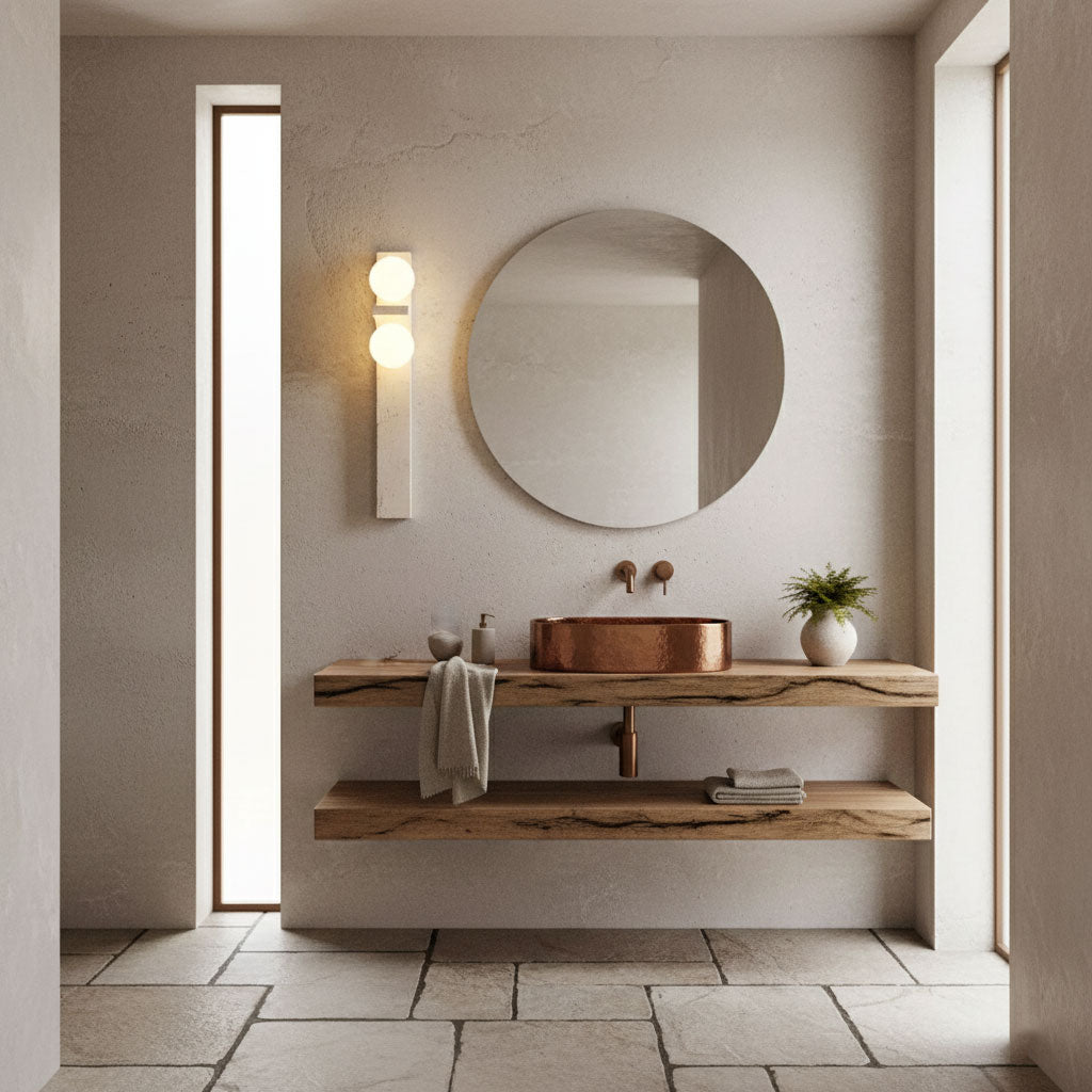 Asymmetrical Travertine Wall Sconce - Vakkerlight