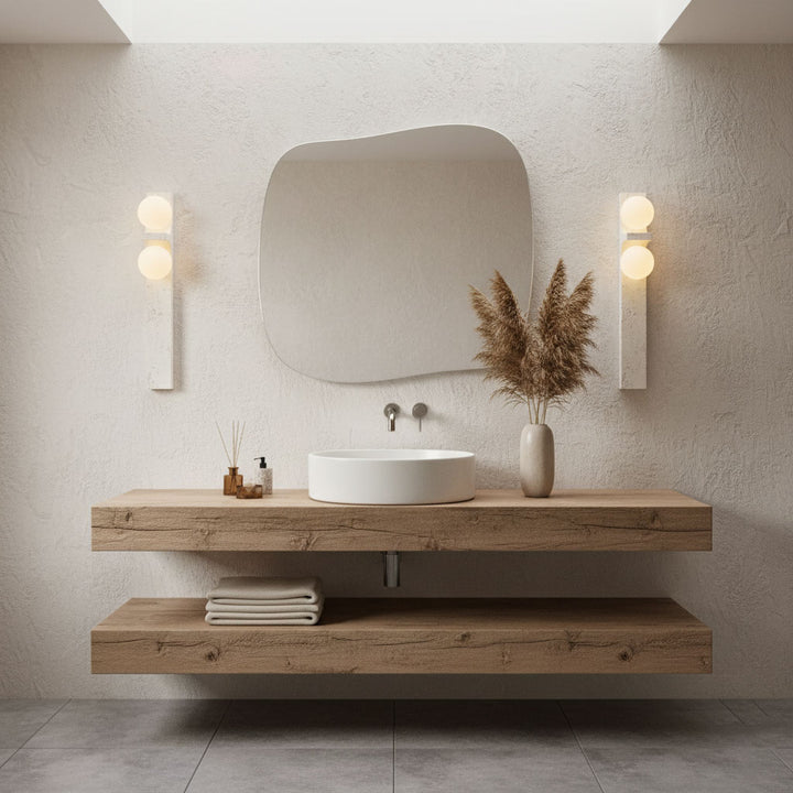 Asymmetrical Travertine Wall Sconce - Vakkerlight