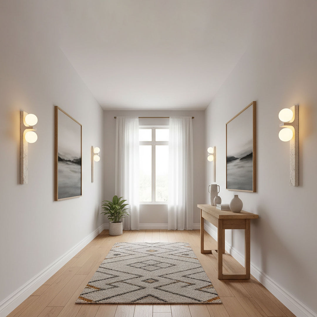 Asymmetrical Travertine Wall Sconce - Vakkerlight