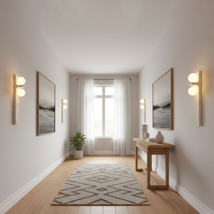 Asymmetrical Travertine Wall Sconce - Vakkerlight