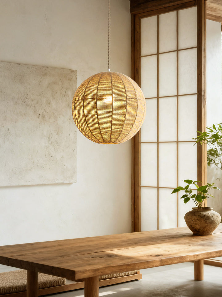 Atlas Rope Globe Pendant Lamp