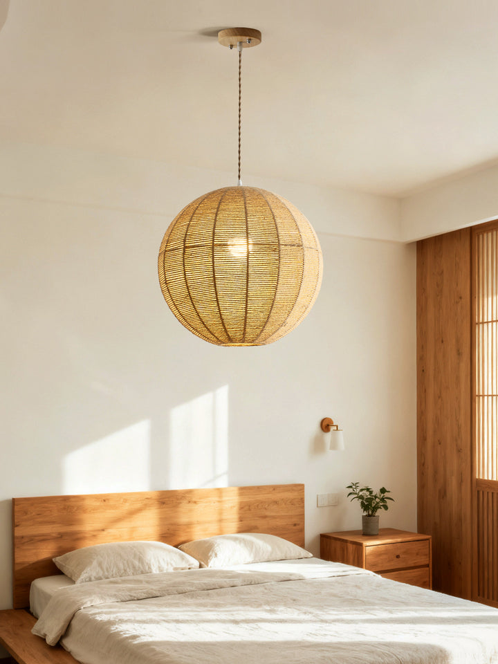 Atlas Rope Globe Pendant Lamp