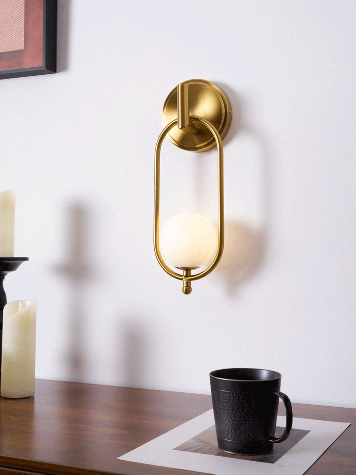 Aurea Brass Wall Light