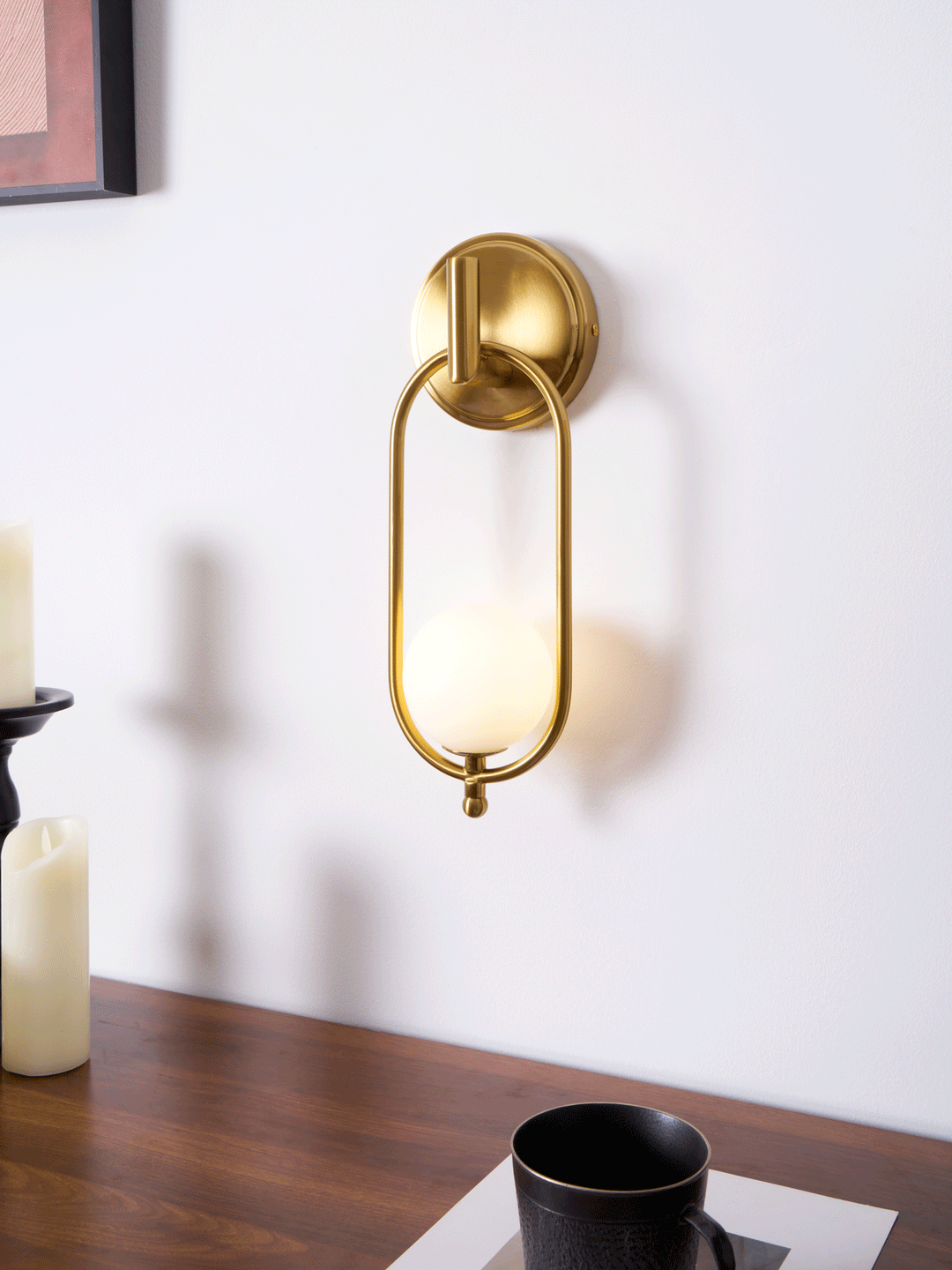 Aurea Brass Wall Light