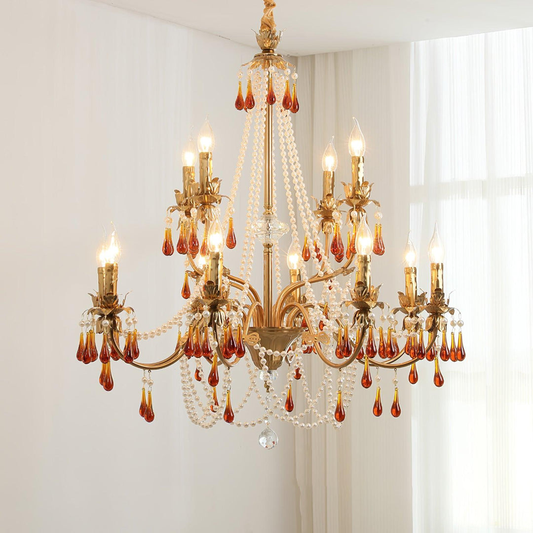 Aureate Amber Crystal Chandelier - Vakkerlight