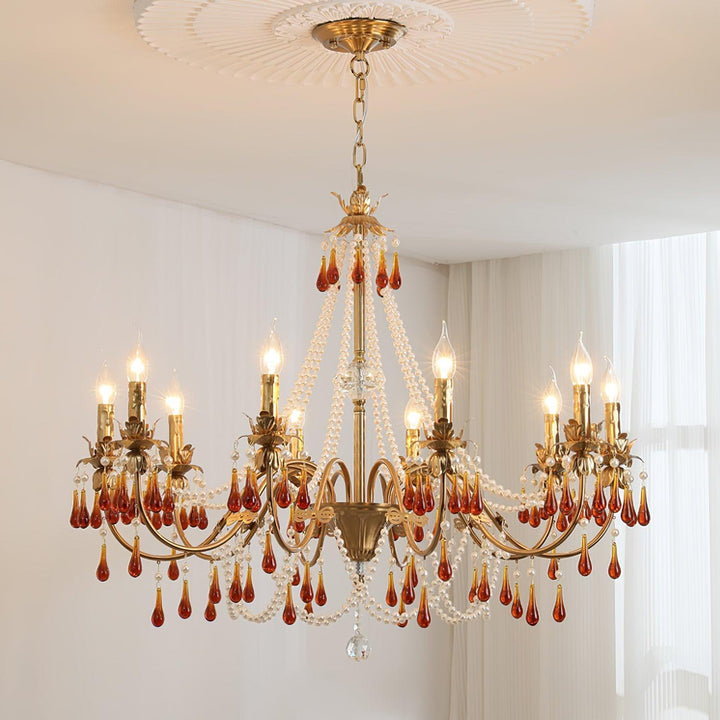 Aureate Amber Crystal Chandelier - Vakkerlight