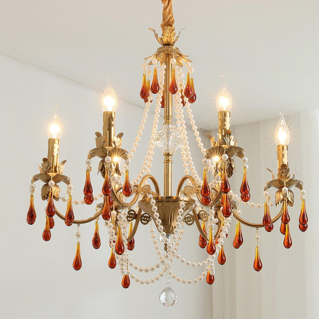 Aureate Amber Crystal Chandelier - Vakkerlight