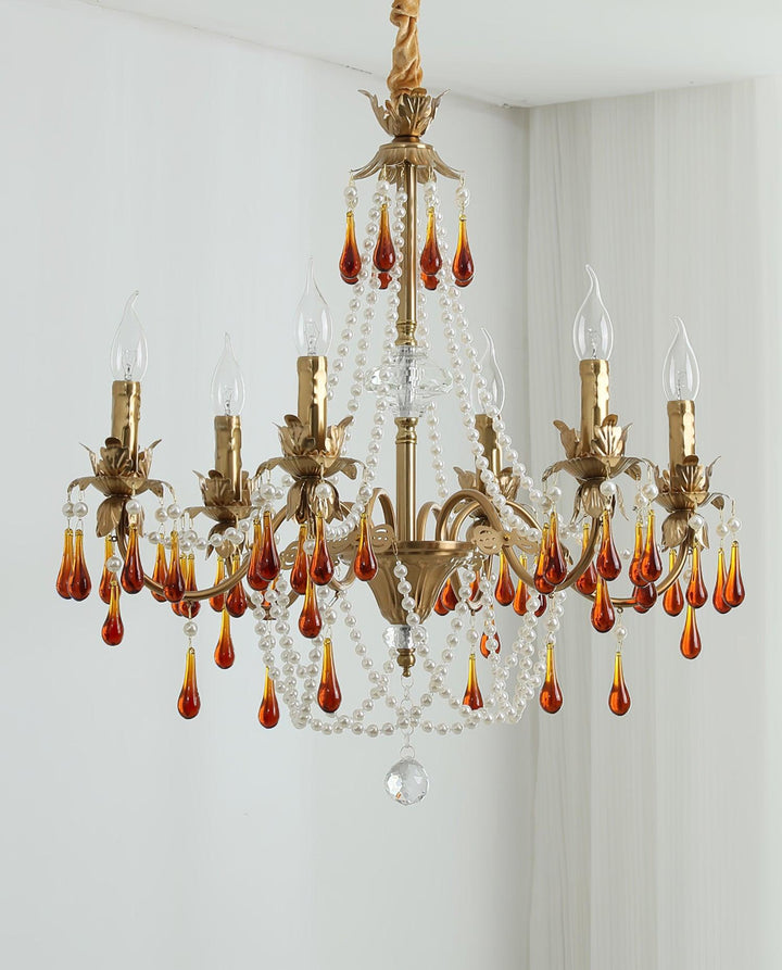 Aureate Amber Crystal Chandelier - Vakkerlight