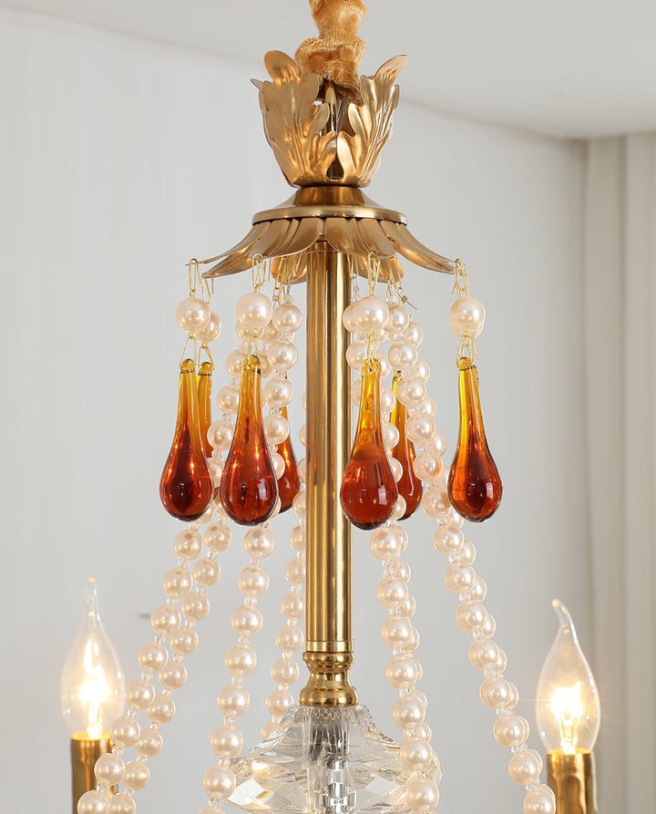 Aureate Amber Crystal Chandelier - Vakkerlight