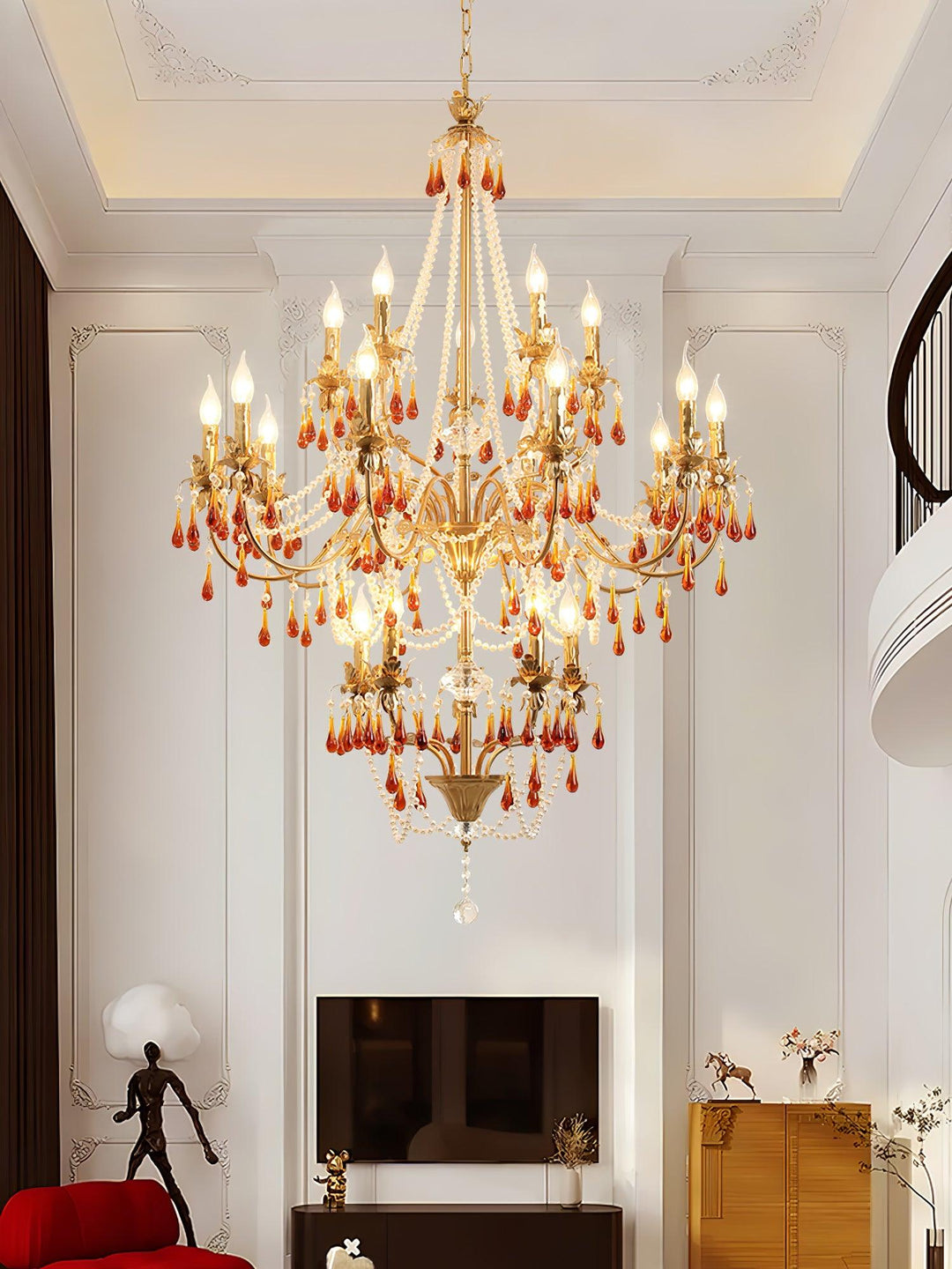 Aureate Amber Crystal Chandelier - Vakkerlight